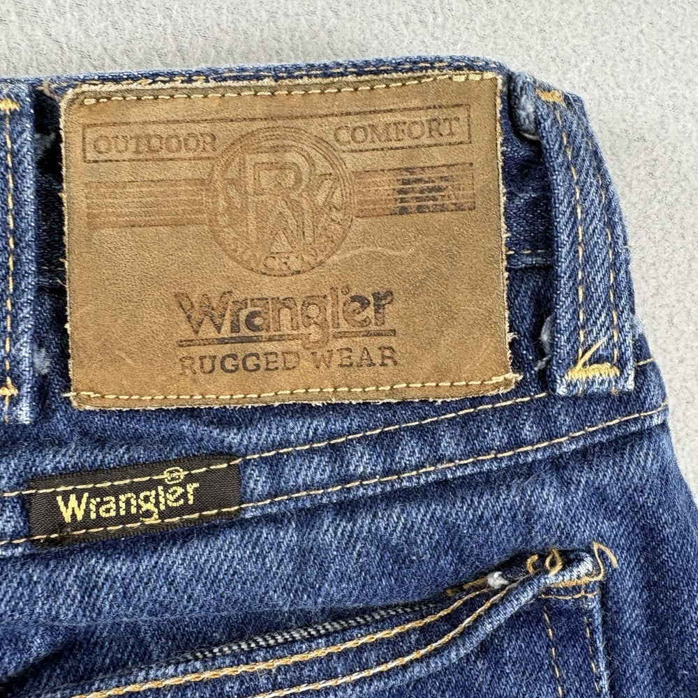 Wrangler Rugged Wear Flannel Lined Jeans Mens 36x32 Blue Denim Made In USA 1991 - Picture 6 of 8